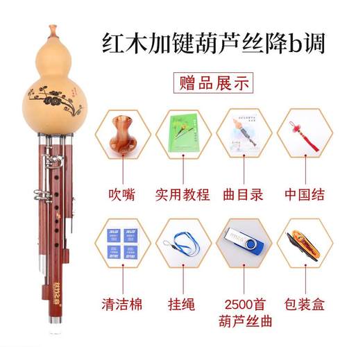 正品七孔葫芦调丝调加两键c调降b调fg专业奏型成人黑檀演木红木管 - 图0