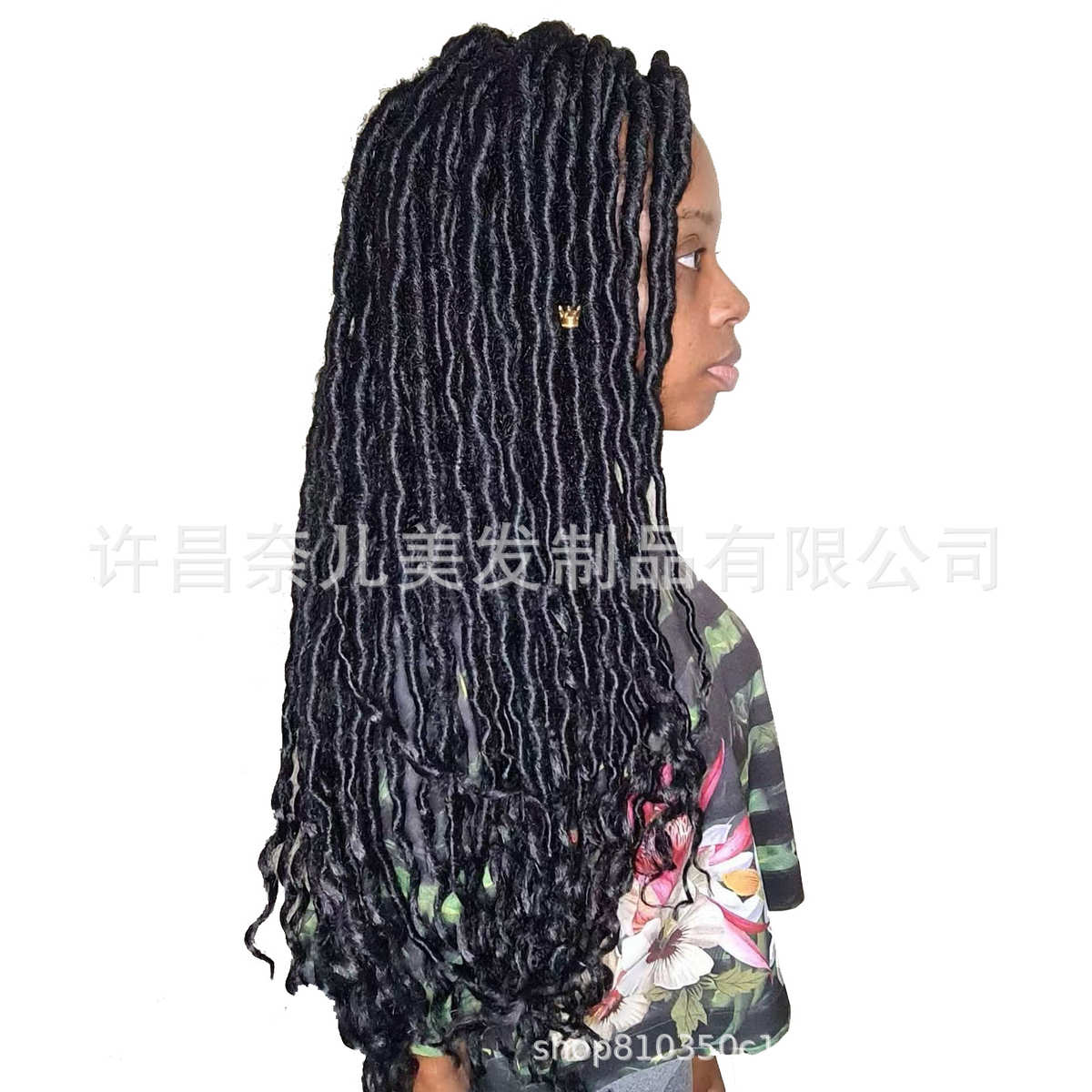 筒hair faux空心辫curly欧美曲下非洲locs曲缠管 脏上goddess - 图1