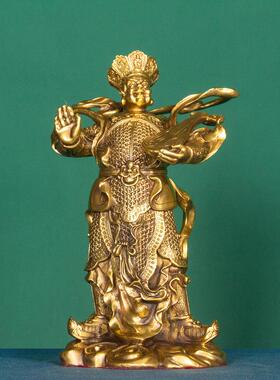 黄铜四大天王佛像摆件四大金刚神像一套家居佛像铜像大号铜雕