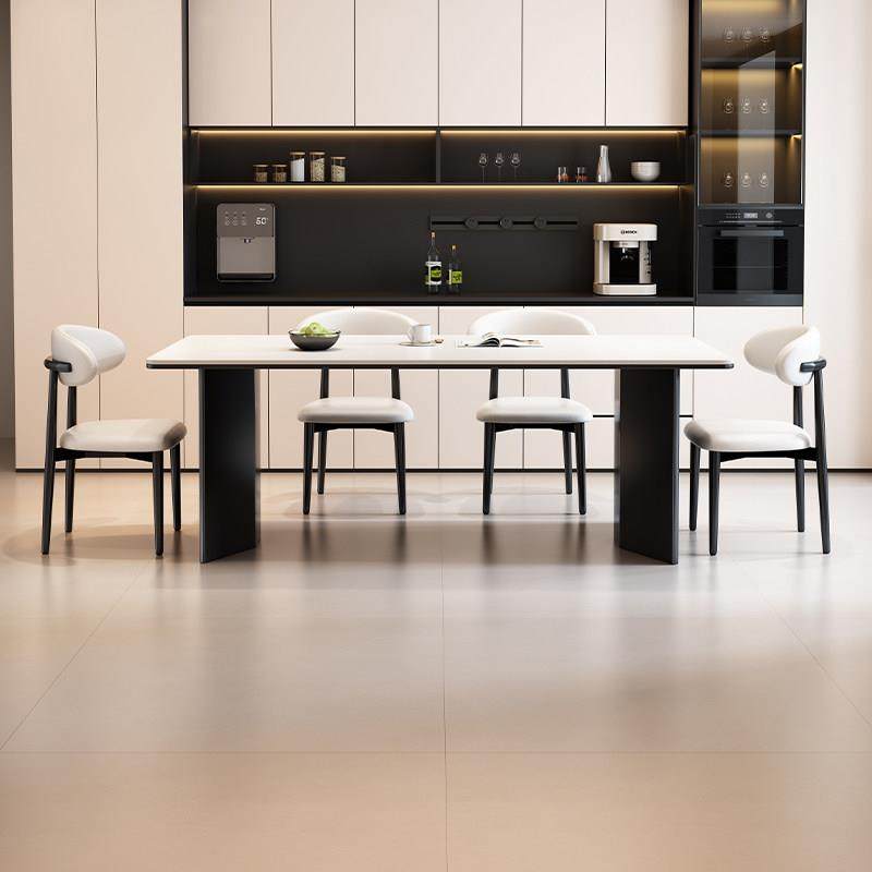 复古意式极简岩板餐桌椅现代简约家用小户型长方形西餐桌吃饭桌子,淘宝优惠券,粉丝福利购,淘宝优惠卷