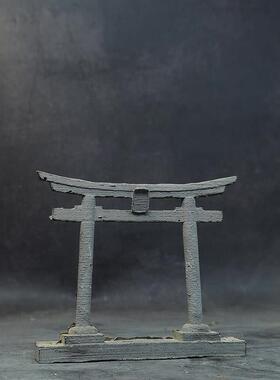 新款居冬官手作 鱼缸造景家式摆景件布微景观建筑复古日日风 明神