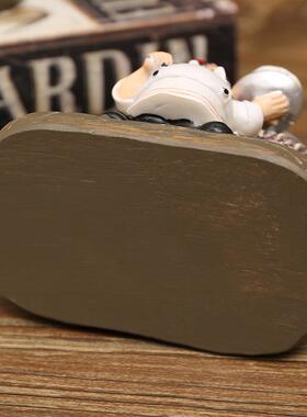 北欧红酒架厨师摆件 客厅酒柜橱窗 创意树脂工艺品家具装饰品