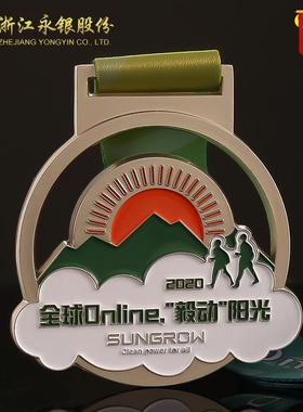 金属马拉松奖牌奖章定制烤漆纪念跑步奖牌运动会比赛金属奖牌