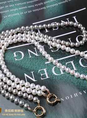 泰国佛牌链子时尚圆珍珠贝项链短链锁骨链挂吊坠女不掉色不掉皮