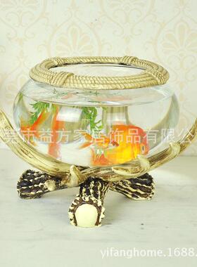 GKD752鹿角大号鱼鱼缸缸水草乌龟缸厅客书房装饰品房摆设新装饰品