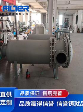 卧式大通量过滤器Φ600 150m³/h 316L 不锈钢快开结构 中水回用