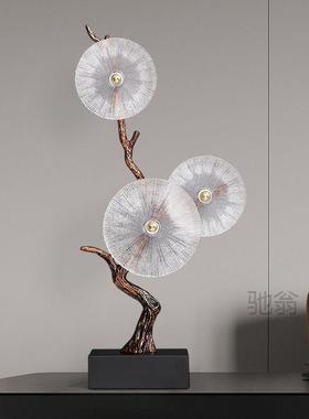 麓r奢财创意艺术轻摇钱树发树件客厅玄摆关电视ZGS柜桌面高长型家