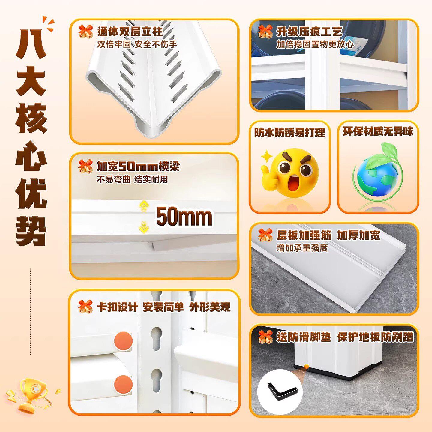 Household storage rack hole board shelf floor-standing multi-layer all-in-one wall storage rack living room balcony supermarket storage rack