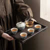 Ru Kiln Travel Tea Set Outdoor Portable Gaiwan Kung Fu Tea Maker Company Opening Event Souvenir Set