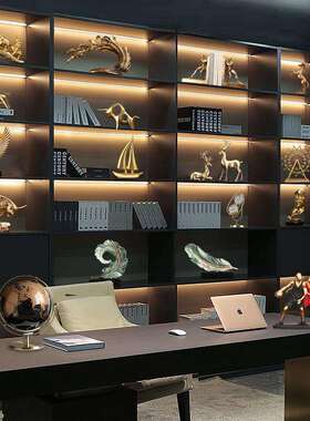 大桌F967HS79气商摆件现代摆轻奢老务板办公室面设酒柜装饰品