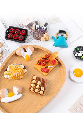 仿真大号食玩冰箱贴 法式面包薯条创意磁贴 家居装饰礼品