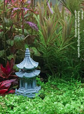 小石亭模拟景观干景观摆件家居入口亭中国园林花卉盆景景观装饰