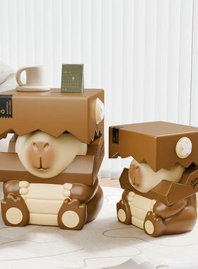 卡皮巴拉入户门换鞋凳轻奢高级感摆件搬家礼物乔迁新居礼品
