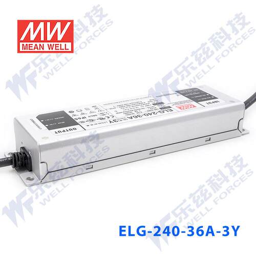 明纬36V LED电源240W ELG-240-36A-3Y 6.66A可调36V恒压+3芯进线 - 图2