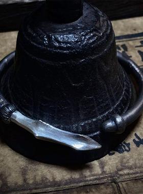 道系青年韩信手镯原创手工錾刻独特小众复古做旧开口手环男友礼物