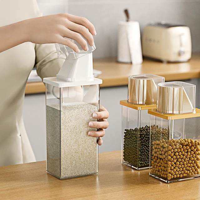 Grain and grain sealed jar dried fruit storage box food grade plastic kitchen storage jar bean jar moisture-proof sealed jar