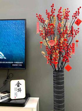床头柜装饰品摆件客厅轻奢高档客厅防真花高花客厅仿真花摆件大件
