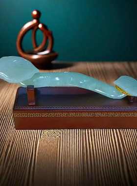 工艺品乔迁装饰品摆件玉雕玉石客厅生产厂家礼品玄关玉如意办公室