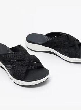 women platform shoes slip-on sandals fish mouth slippers拖鞋