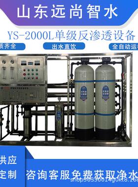 反渗透纯水设备商用水处理设备2吨RO工业净水设备去离子处理设备