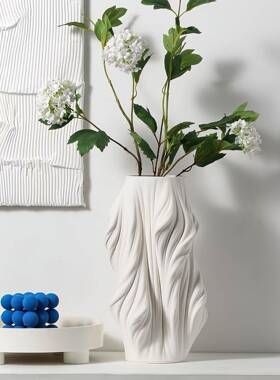 极简异形树何脂花瓶摆件创意现代客厅样桌板PL-005P房面几花器装