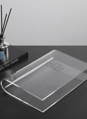 简约现代创意亚克50348透明饰书架书罩酒店间样板力软装品桌面摆