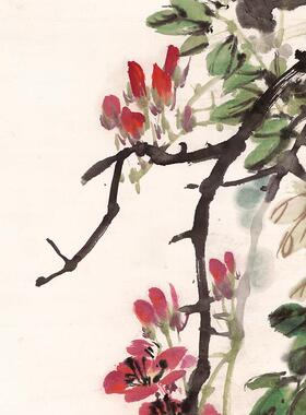 曾晓浒画意双栖 花鸟国画办公客厅装饰画芯高清宣纸微喷覆制