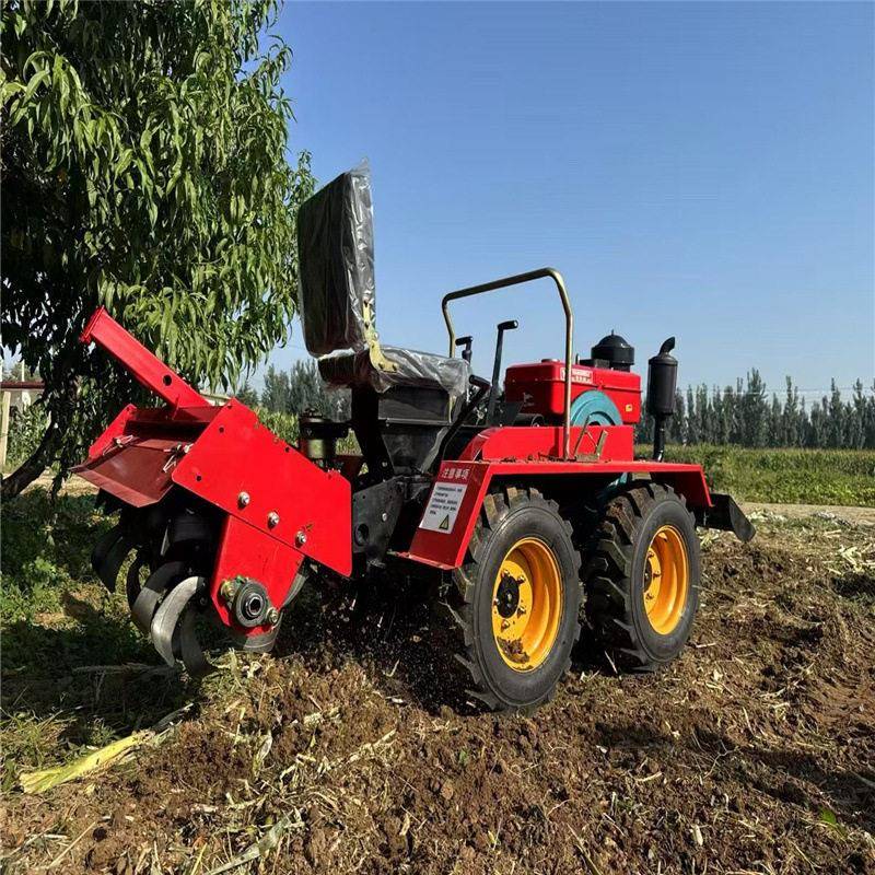 Crawler rotary cultivator ride-on four-wheel multi-function micro cultivator greenhouse orchard mountain hilly paddy field trenching