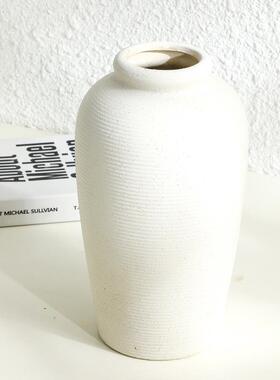 侘寂风复古陶瓷花瓶花盆插花花器装饰品客厅民宿玄关摆件高级装饰