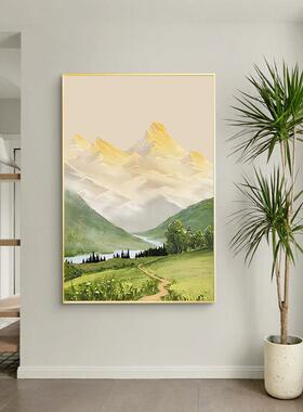 日照金山客厅装饰画风景山水沙发背景墙落地壁画大幅玄关过道挂画
