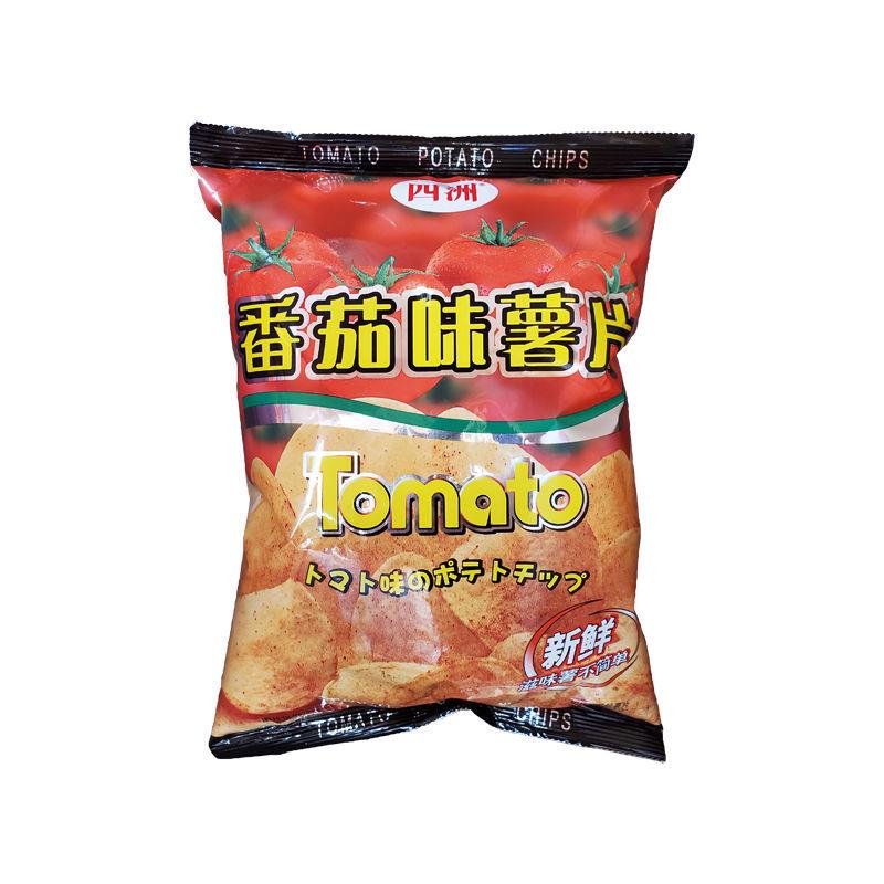 四洲热浪香辣味/烧烤味/番茄味/芥辣味薯片90g*16包 零食 四洲 - 图1