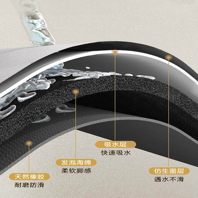Wabi-sabi animal kitchen special floor mat 2025 new technology velvet anti-slip and dirt-resistant foot mats can be wiped and washed-free carpets
