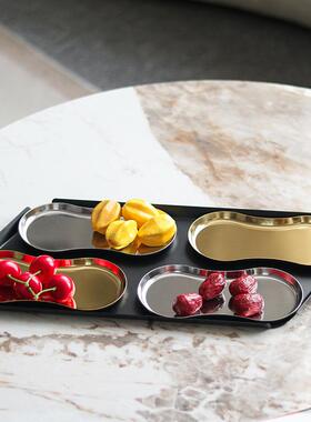 轻奢艺术组合果摆件样盘板间售处抽象楼花生心分格置RGI物盘点装