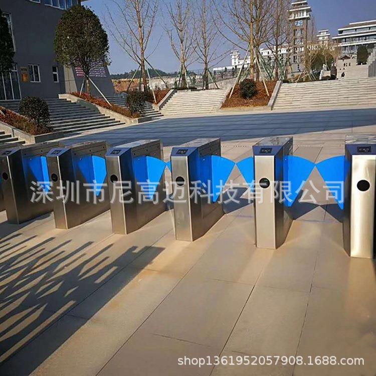 Supply of one-way induction stainless steel wing gate machine, enterprise entry and exit face recognition attendance wing gate, community wing gate