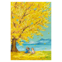 Sign up and send the picture frame Little Kwai Sister < Gingko Fun > Limited Edition Painting Hang Painting