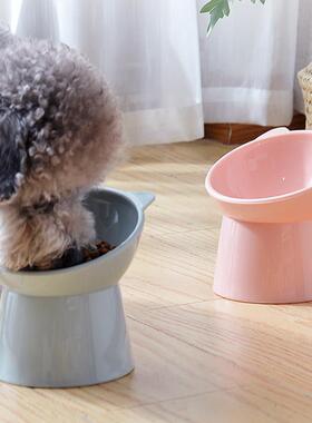 Cat Bowl High Foot Dog Bowl Neck Protector Cat Pet Food Wate