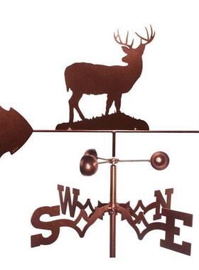 铁艺鹿风向标做旧园艺摆件花园装饰用品园艺金属工艺品插件