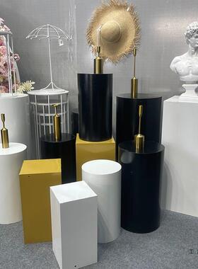 铁艺甜品台订婚宴罗马柱圆柱摆件商场橱窗展示台婚礼舞台方柱路引