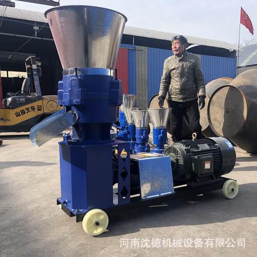 饲料颗粒机鸡鸭鹅鱼兔牛羊猪养殖设备平模养殖狗粮鱼饲料制粒机 - 图2