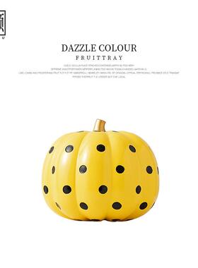 简约现代波点南瓜摆件北欧样板间软装饰品家居客厅电视柜配饰