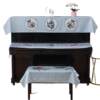 Factory direct selling piano cover three-piece set cover towel cover cloth printing boot without fabric Nordic modern simple stool cover