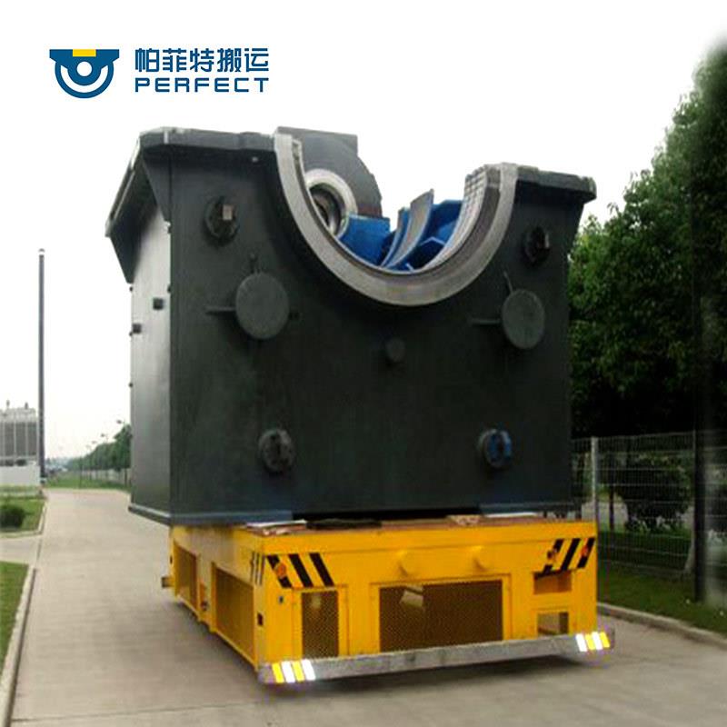 Parfit trackless flatbed truck 15 tons electric remote control truck rechargeable ladle transfer trolley