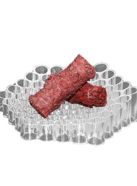 中古轻奢现代简约黑白几何树脂棉绳捏造烛台摆件样板样品屋展示中