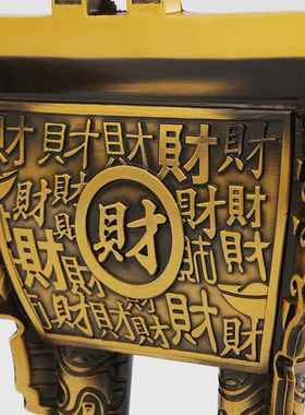 黄铜聚财鼎家居铜鼎摆件客厅办公室店铺摆件佛堂供奉鼎