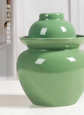 菜坛子家用陶瓷带盖密封腌菜坛老子土陶式酸菜195坛子菜咸泡罐中