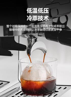跨境外贸咖啡机家用双锅炉研磨一体冷热双萃智能意式浓缩咖啡机