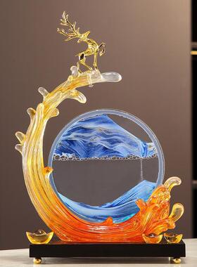 风生水起流沙居摆件轻奢高级客厅感家电视柜酒柜画装饰品乔IAH迁