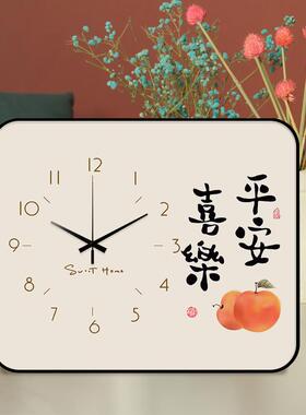 台式座钟桌面时钟座钟家用静音钟表摆件中式国风客厅卧室时尚钟饰