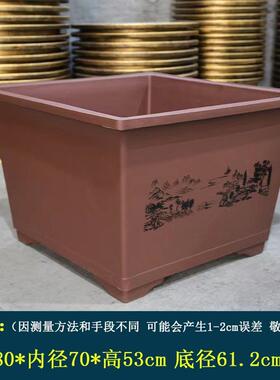 大口径正方形塑料花盆绿化带花箱加厚树脂户外种树无孔水槽盆绿植