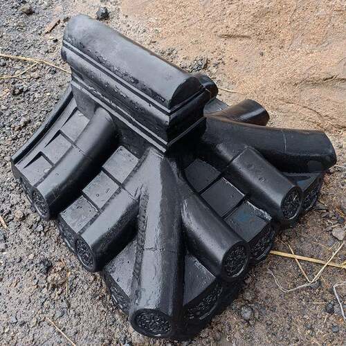 古建围墙柱子帽墙头帽室外凉亭顶帽正方形瓦帽中式园林门口柱帽 - 图2